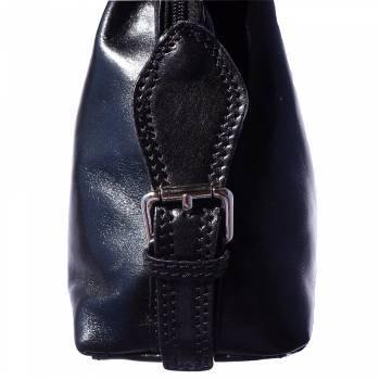 "Ornella" Italian Leather Handbag with Double Handle - Luxury Italian Handbags and Accessories