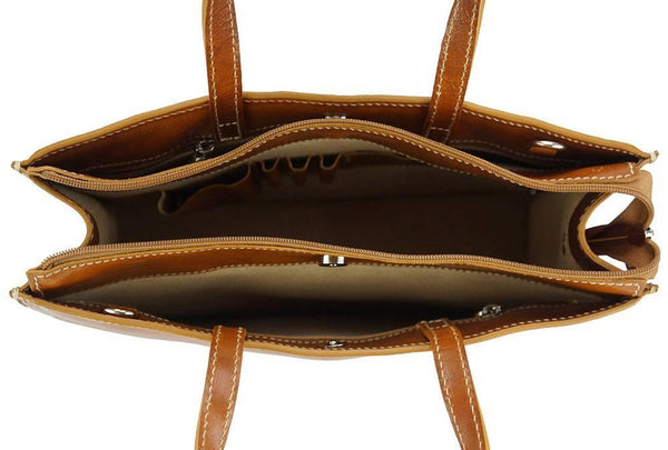 "Ivano" Italian leather Tote/Briefcase - Luxury Italian Handbags and Accessories