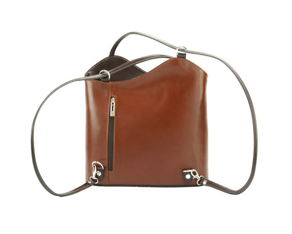 " Chloe" Convertible Italian leather backpack and shoulder bag - Luxury Italian Handbags and Accessories