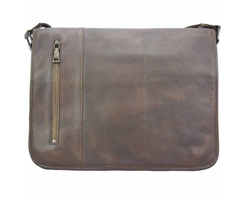 "Grigori" Vintage Men's Italian Leather Messenger Bag - Luxury Italian Handbags and Accessories