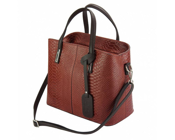 "Vanessa" Printed Italian Leather Handbag - Luxury Italian Handbags and Accessories