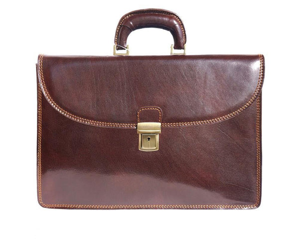 Luxury Italian Leather Briefcase - Luxury Italian Handbags and Accessories