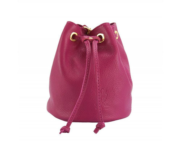 "Ilaria" Small Cross Body Bucket Italian Leather Bag - Luxury Italian Handbags and Accessories
