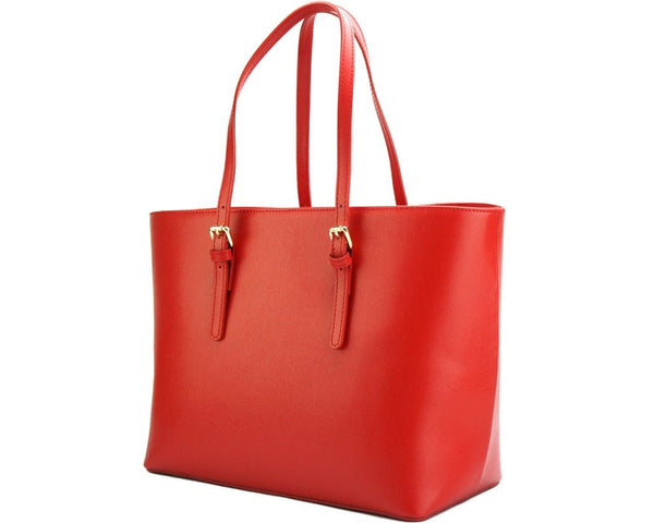 " Eloisa" Italian Leather Shopping Tote - Luxury Italian Handbags and Accessories