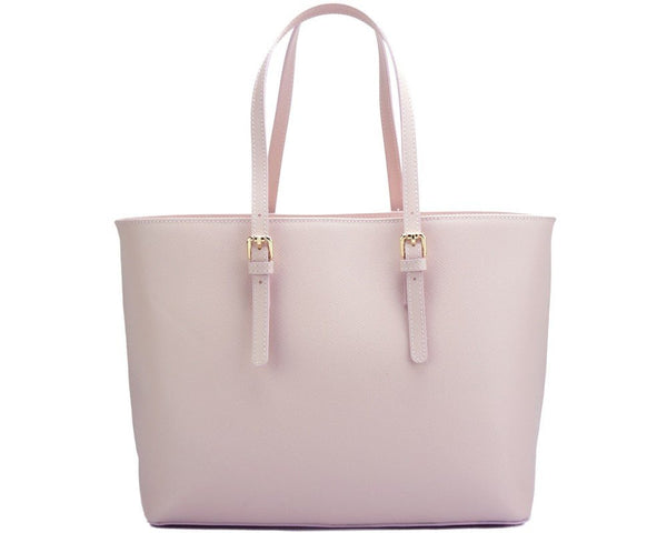 " Eloisa" Italian Leather Shopping Tote - Luxury Italian Handbags and Accessories
