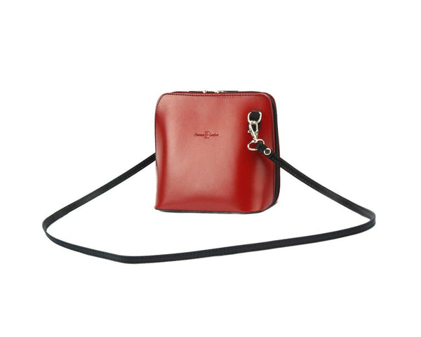 Small Italian Leather Cross Cross Body Bag - Dalida - Luxury Italian Handbags and Accessories