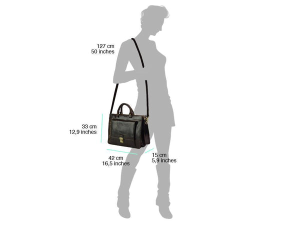 Donato, Women's Italian Leather Briefcase - Luxury Italian Handbags and Accessories