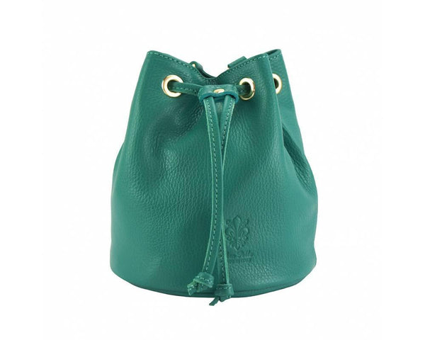 "Ilaria" Small Cross Body Bucket Italian Leather Bag - Luxury Italian Handbags and Accessories